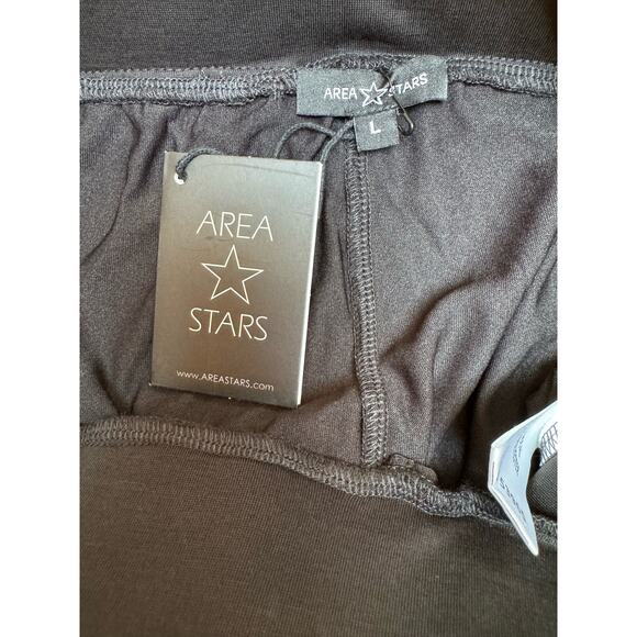 Women's Area Stars Pleated Black Pants Size L, NWT - Picture 6 of 6